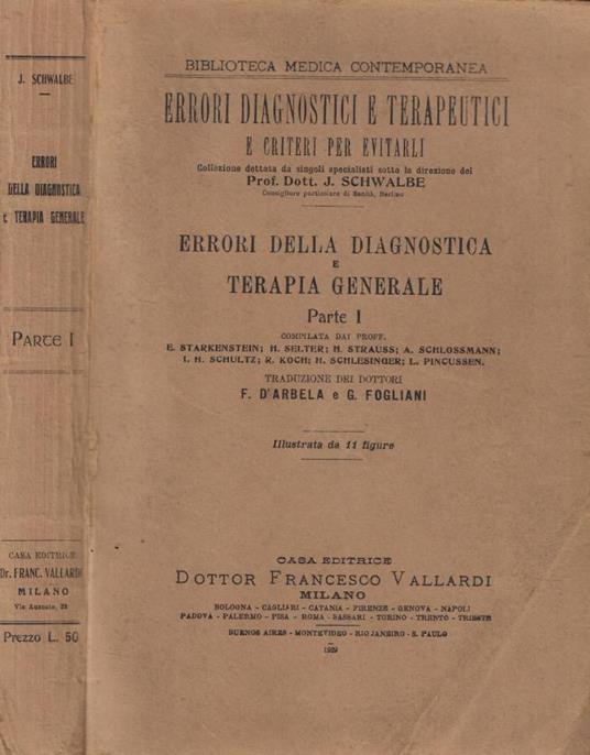 Errori della diagnostica e terapia generale Parte I - copertina
