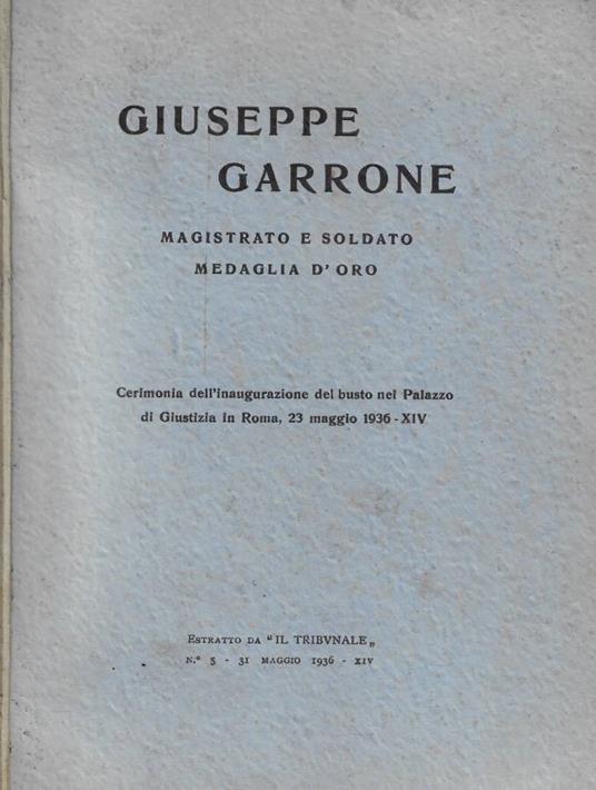 Giuseppe Garrone - copertina