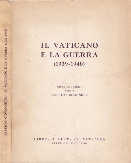 Il Vaticano e la guerra - copertina