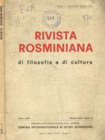 Rivista rosminiana di filosofia e di cultura fasc.1, 1972