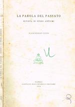 La parola del passato. Rivista di studi antichi fasc.CLIII