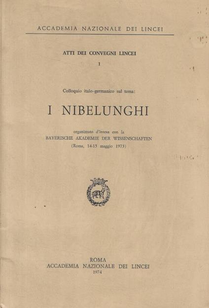 Colloquio italo-germanico sul tema: I Nibelunghi - copertina