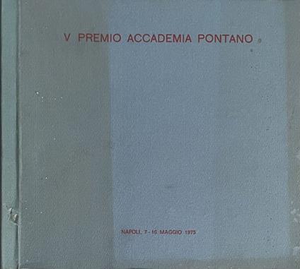 V Premio Accademia Pontano - copertina