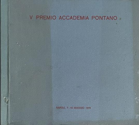 V Premio Accademia Pontano - copertina
