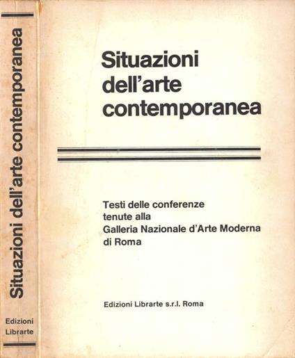 Situazioni dell'Arte Contemporanea - copertina