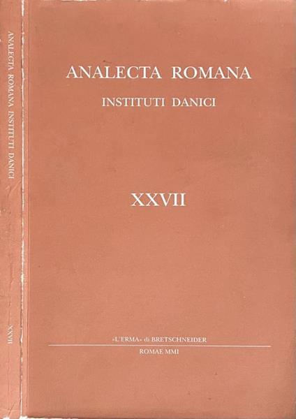Analecta romana, numero XXVII - copertina