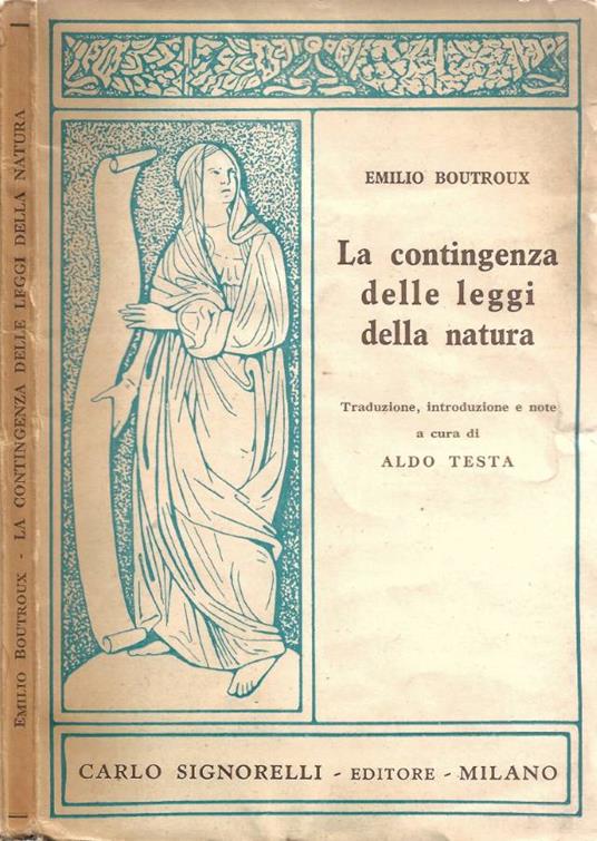 La contingenza delle leggi della natura - Emile Boutroux - copertina
