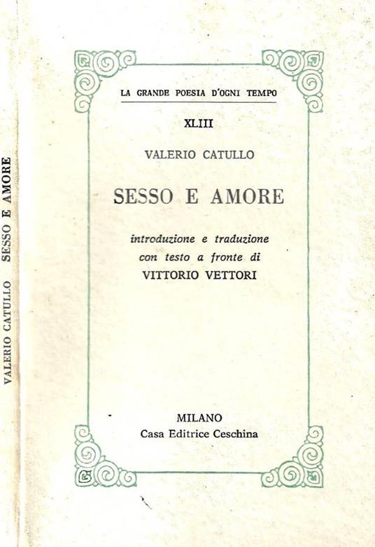 Sesso e amore - G. Valerio Catullo - copertina