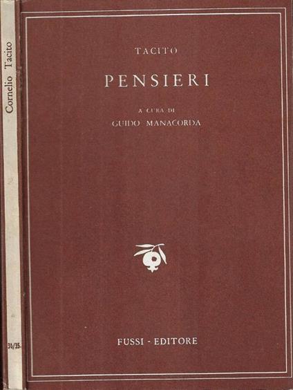 Pensieri - P. Cornelio Tacito - copertina