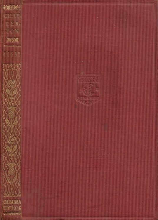 Chatterton - Alfred de Vigny - copertina