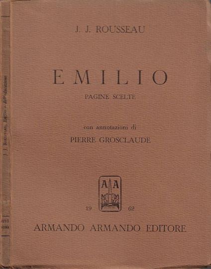 Emilio o Dell'Educazione - Jean-Jacques Waltz - copertina