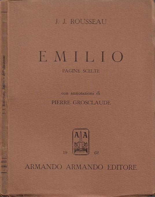 Emilio o Dell'Educazione - Jean-Jacques Waltz - copertina