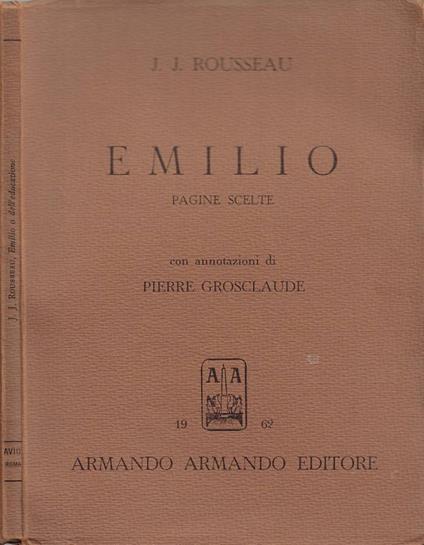 Emilio o Dell'Educazione - Jean-Jacques Waltz - copertina
