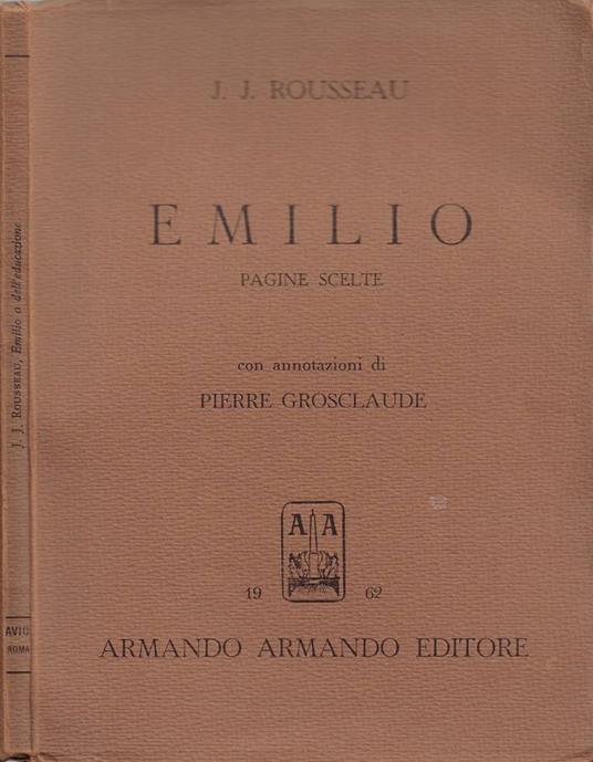 Emilio o Dell'Educazione - Jean-Jacques Waltz - copertina