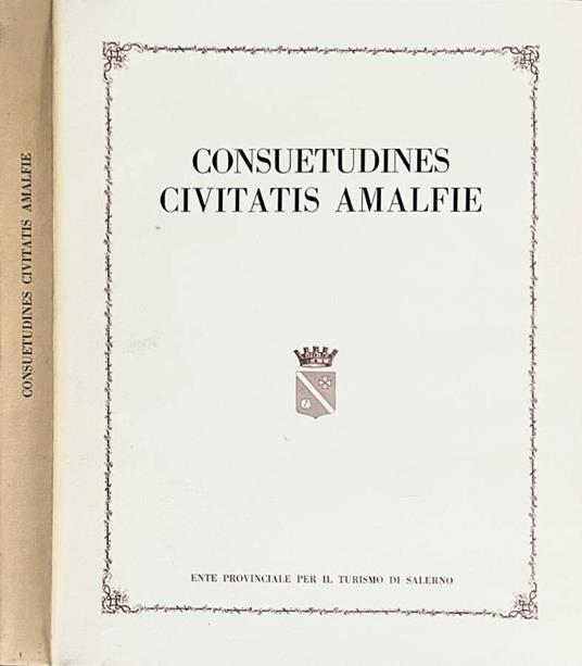 Consuetudines civitatis Amalfie - copertina