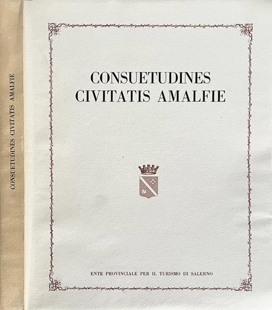 Consuetudines civitatis Amalfie - copertina