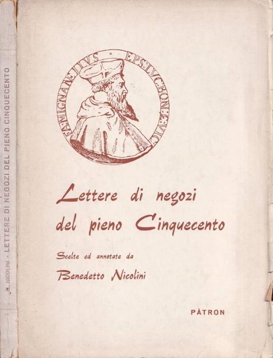 Lettere di negozi del pieno Cinquecento - copertina