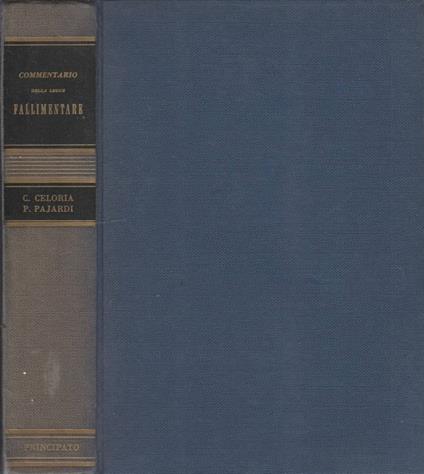 Commentario della legge fallimentare vol I - copertina