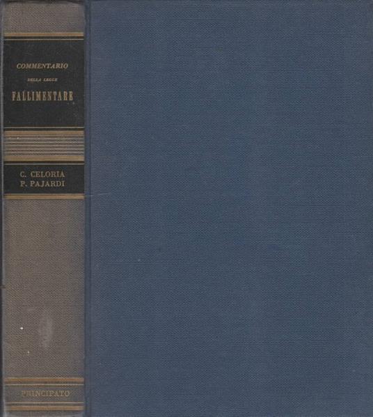 Commentario della legge fallimentare vol I - copertina