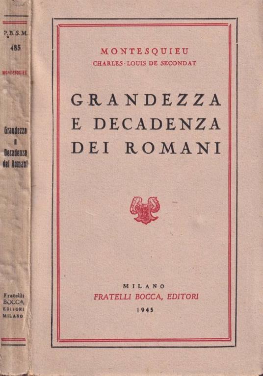 Grandezza e decadenza dei romani - copertina