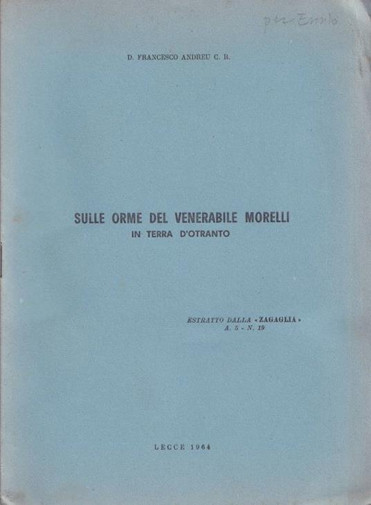 Sulle orme del venerabile Morelli - copertina