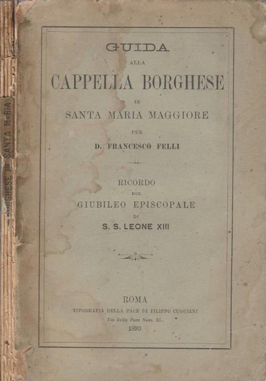 Guida alla Cappella Borghese in Santa Maria Maggiore - copertina