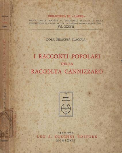 I racconti popolari della raccolta Cannizzaro - copertina