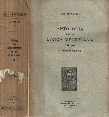 Antologia della lirica veneziana dal 500 ai nostri giorni - copertina