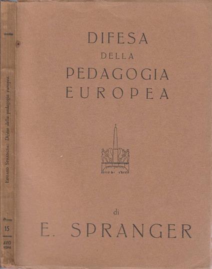 Difesa della pedagogia europea - copertina