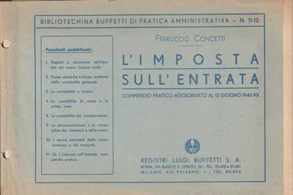 L' imposta sull'entrata - copertina