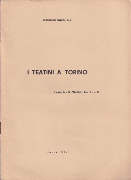 I Teatini a Torino - copertina