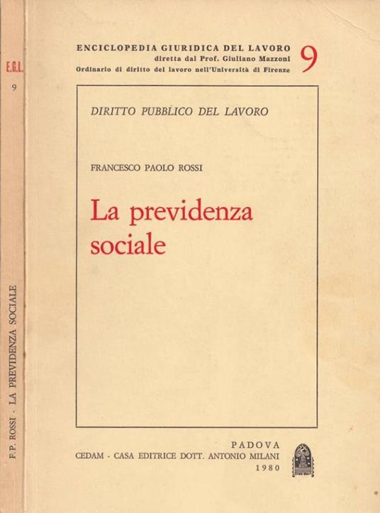 La previdenza sociale - copertina