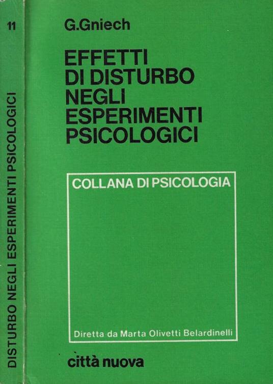 Effetti di disturbo negli esperimenti psicologici - copertina
