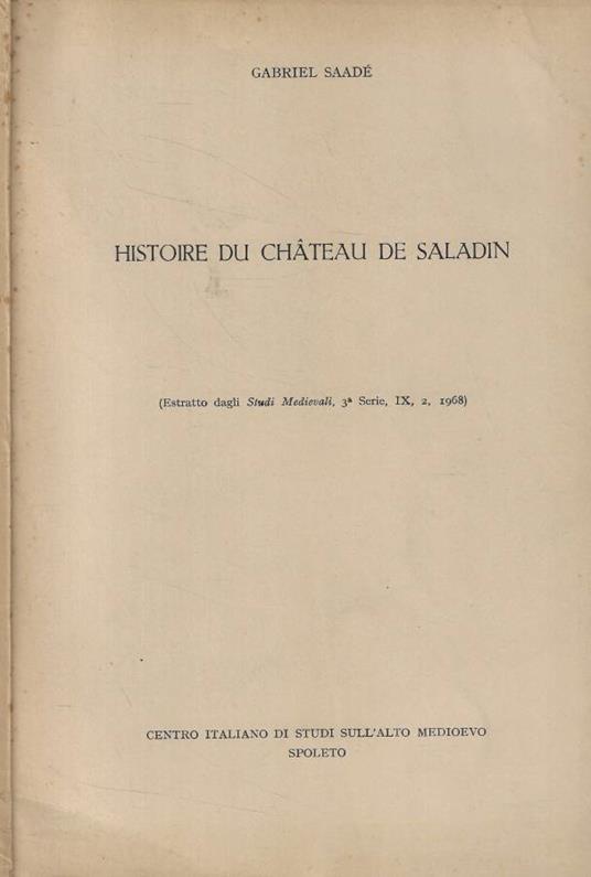 Histoire di chateau de Saladin - copertina