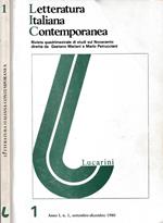 Letteratura Italiana Contemporanea anno I, vol 1, sett-dic 1980