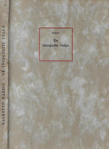 Quel che i più non sanno (De incognitis vulgo) - copertina