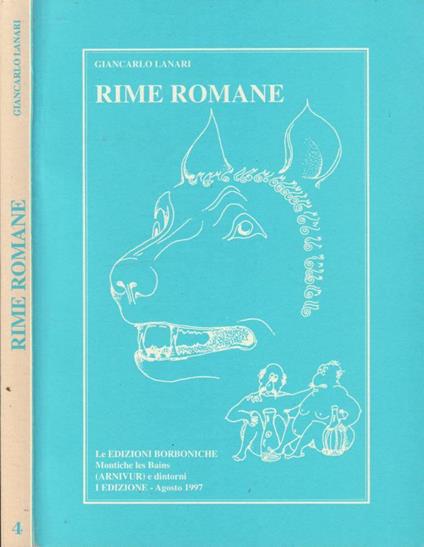 Rime romane (Autografo) - copertina