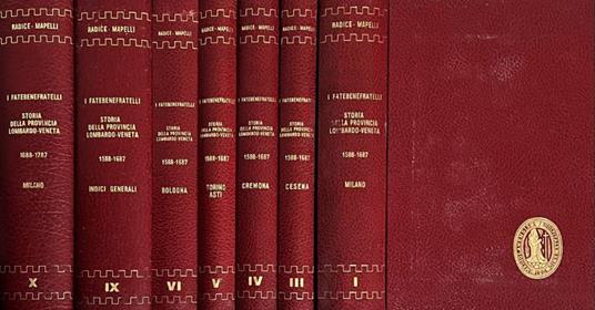 I Fatebenefratelli, libro I, tomo I, III, IV, V, VI, IX, X - copertina