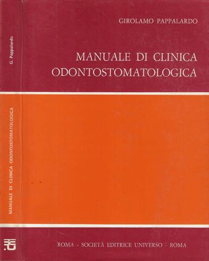 Manuale di clinica odontostomatologica - copertina