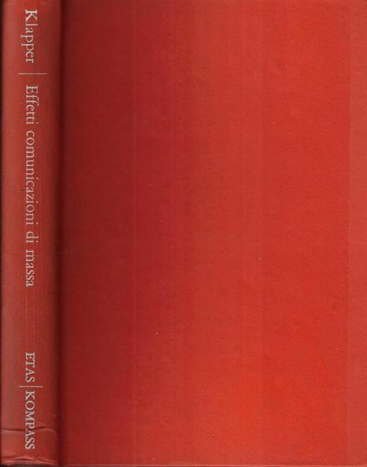 Gli effetti delle comunicazioni di massa - copertina