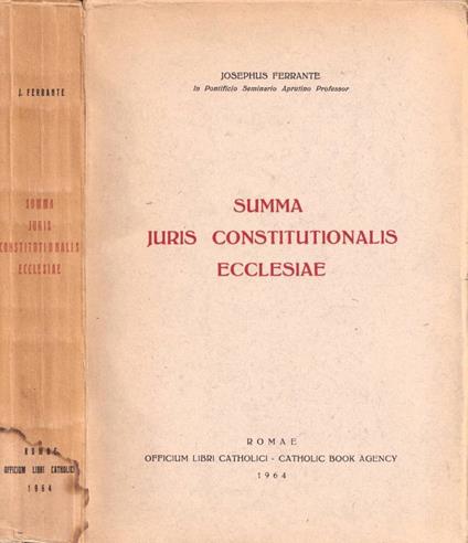 Summa juris constitutionalis ecclesiae - copertina