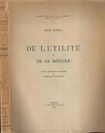 De l' utilitè et de sa mesure