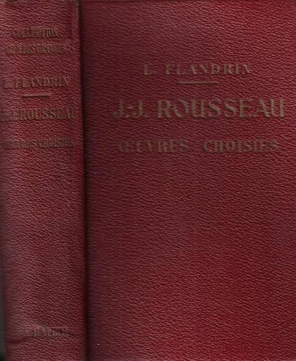 J. J. Rousseau Oeuvres choisies - copertina