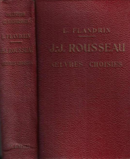 J. J. Rousseau Oeuvres choisies - copertina