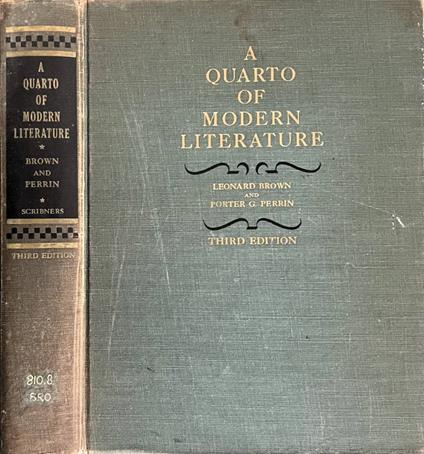 A quarto of modern literature - copertina