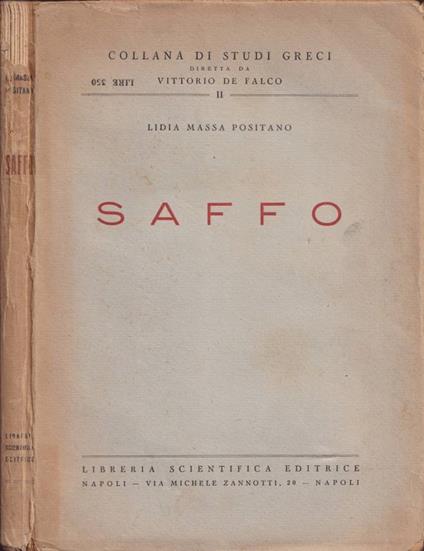 Saffo - copertina