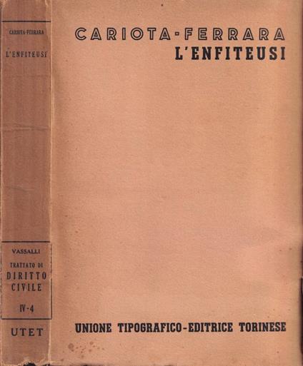 L' enfiteusi - copertina