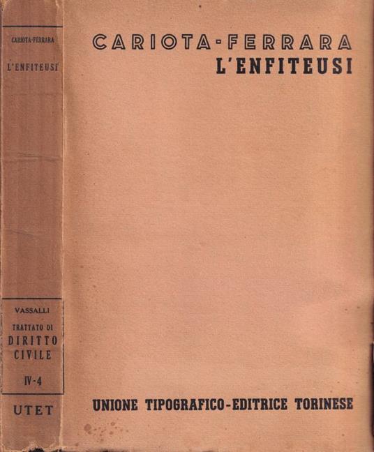 L' enfiteusi - copertina