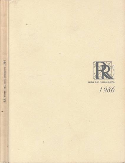 Roma nel Rinascimento 1986 - copertina