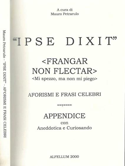 Ipse Dixit (Autografo) - copertina
